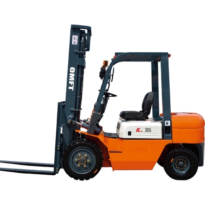 3.5 Ton Diesel Forklift Truck with 5m Triplex Full Free Mast and Pneumatic Tyres
