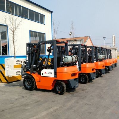 Ce ISO K Model 2.5 Ton Counterbalanced Cushion Tire Gasoline and LPG Forklift Truck