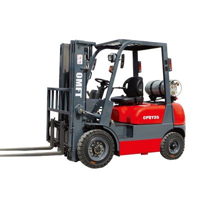 3.5ton Gasoline Lp Gas Dual Fuel Forklift Trucks with Side Shift Solid Tyre Toyota Technical Petrol LPG Forklift