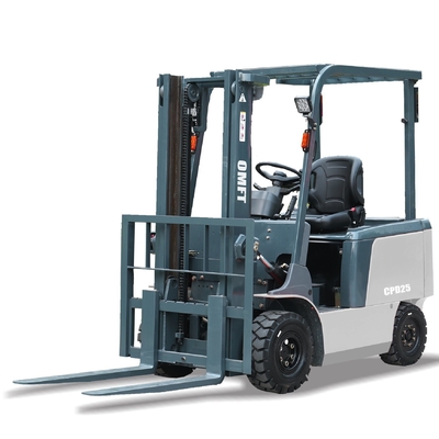 3m 2.5ton Four Wheels Battery Operation Electric Forklift with Curtis Control