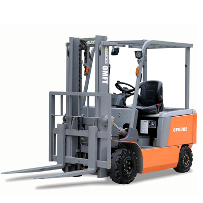 3m 2.5ton Four Wheels Battery Operation Electric Forklift with Curtis Control