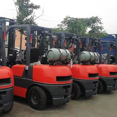 Gasoline LPG Forklift 2ton 2.5ton 3ton 3.5ton 3m 4m 4.5m 5m 5.5m 6m 2stage Duplex 3stages Triple Container Mast