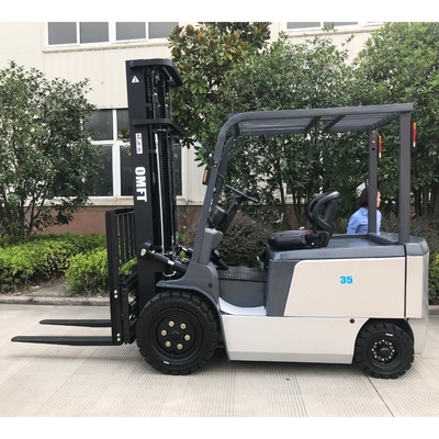 3m 4.5m 6m 3 Stage Full Free Mast 3ton Electric Forklift for AC Power Battery Operated