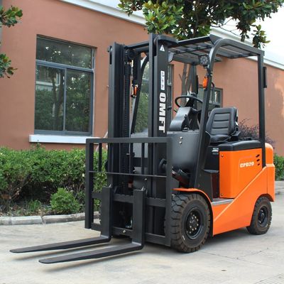 1.5ton Four Wheel Electric Forklift Truck with 4.5m 4500mm Mast Triplex and Free Lift