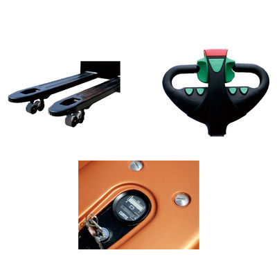 Steel Rubber Electric Pallet Truck with Full Electric Design and 1300kg Load Capacity
