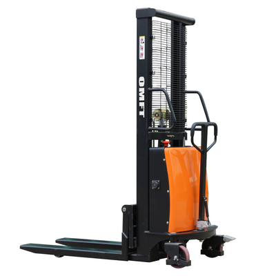 1 Ton Battery Operated Electric Stacker with 2m Duplex Mast and 2000mm Lifting Height