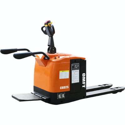 Lift height 205mm 2.5 Ton Stand-on Full Electric Pallet Truck with Lead-Acid Battery