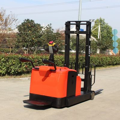 1690mm Min. Turning Radius 2 T Stand on Electric Reach Stacker Truck with 5.0m Mast