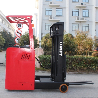 Steel and PU Battery Pallet Reach Stacker Truck with Lift Height 3000-7000mm