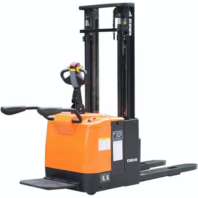 1.6 Ton Electric Pallet Stacker Standing Type with EPS Steering and Battery Operation