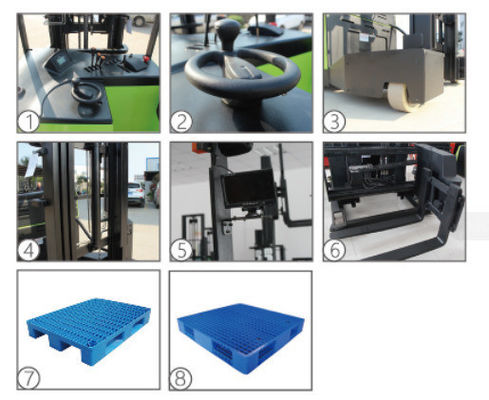 2017mm Min. Turning Radius 3m to 12m 3-Ways Three Way Narrow Aisle Metal Shelf Storage
