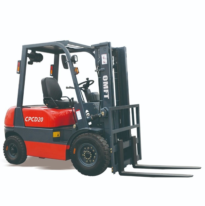 2.0 Ton 2 T Four Wheel Diesel Forklift Truck Warehouse Forklift with Mitsubishi Engine