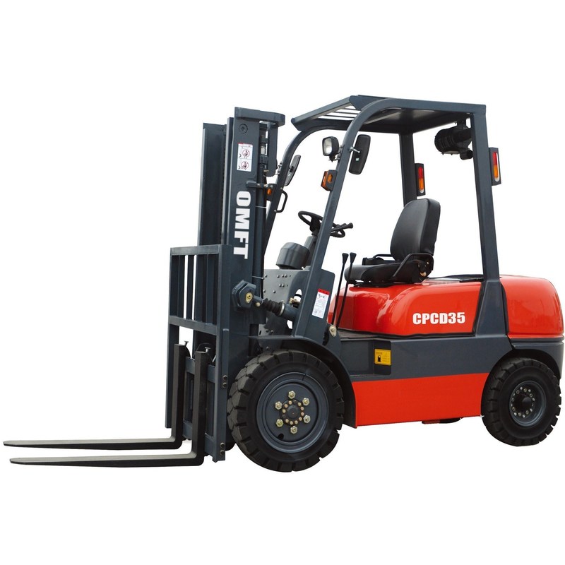 3000-7000mm Lift Height 3.5 T Four Wheel Diesel Forklift Truck for Warehouse Needs