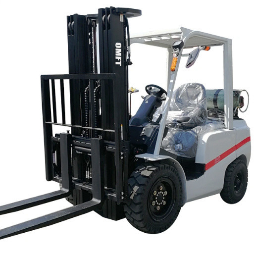 2975mm Min. Width Double Fuel EPA Certificated Forklift with Side Shift Cabin Solid Tire