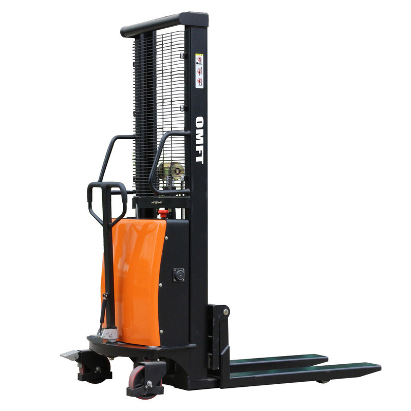 Semi Electric Pallet Stacker Battery Operated 1.5t 1.5 Ton with Maintenance Free Battery