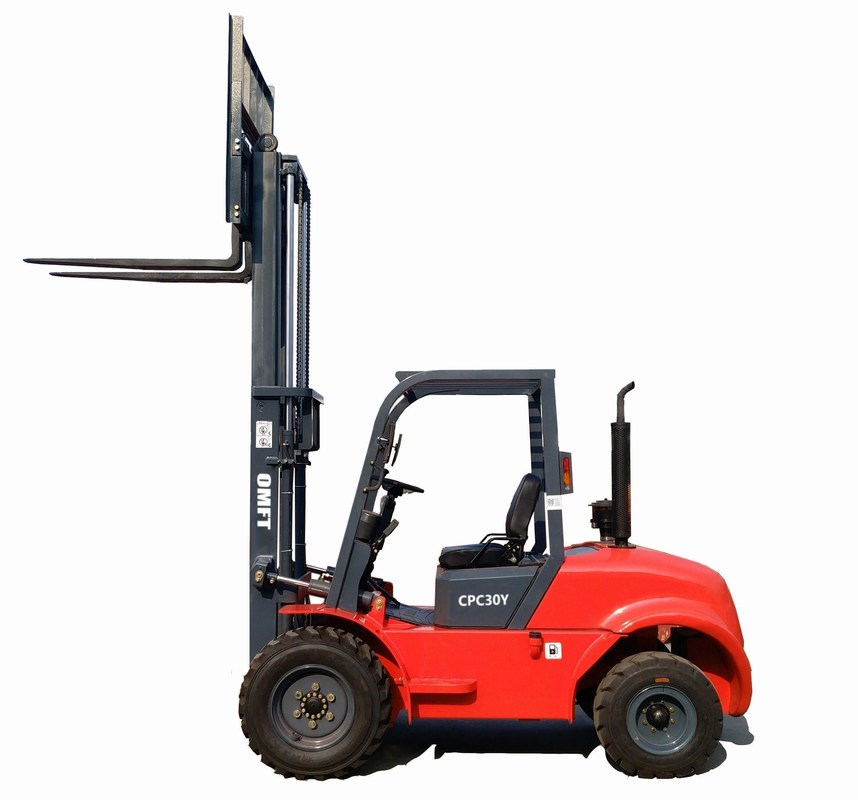 1220mm or 1070mm Fork 3.0 Ton Rough Terrain Diesel Forklift Truck 3t for Industrial
